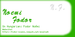 noemi fodor business card
